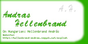 andras hellenbrand business card