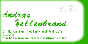 andras hellenbrand business card